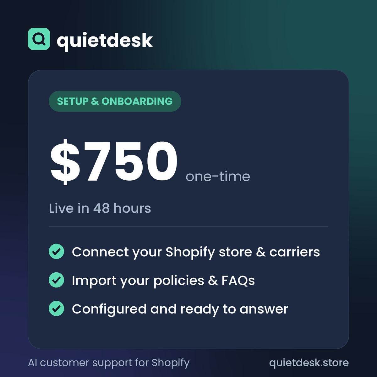 Quietdesk Setup & Onboarding